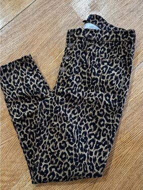 J.Crew Leopard Print High-Rise Skinny Jeans - Black & Brown